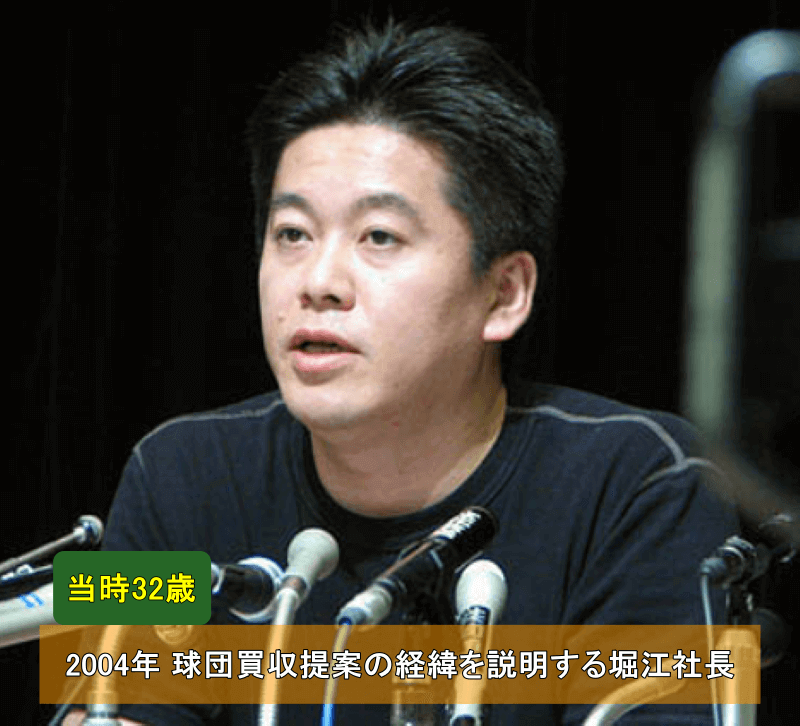 当時32歳の堀江貴文さん、2004年に球団買収提案の経緯を説明しています。